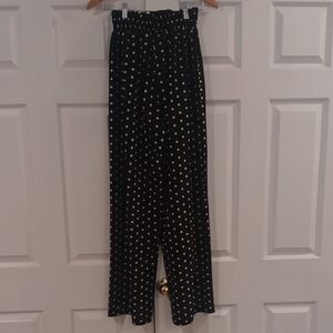 SHEIN Black and White Polka Dot Wide Leg Pants